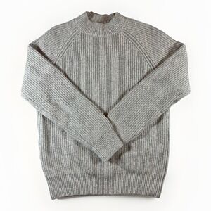 Liverpool Los Angeles Ribbed Knit Sweater Men's M Gray Wool Blend Crewneck